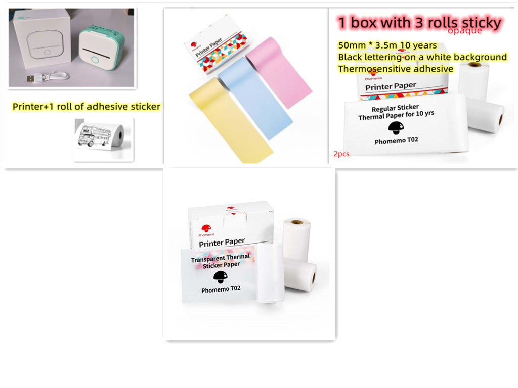 Mini Portable Thermal Label Printer Home Photo Printer Bluetooth-compatible Price Tag Printer