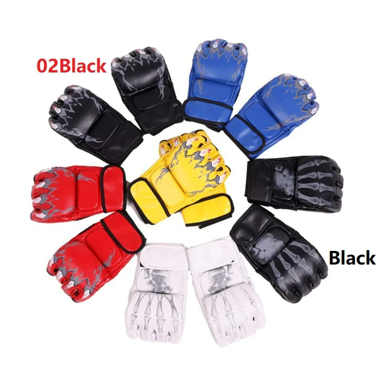 Guantes de Boxeo de Medio Dedo para Entrenamiento de Lucha y MMA