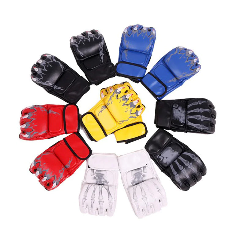 Guantes de Boxeo de Medio Dedo para Entrenamiento de Lucha y MMA