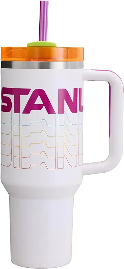 Vaso Térmico Stanley Quencher H2.0 FlowState de Acero Inoxidable con Aislamiento al Vacío, con Tapa y Pajilla para Agua, Té Helado o Café